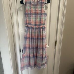 Plaid Smocked JCrew Dress